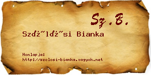 Szőlősi Bianka névjegykártya